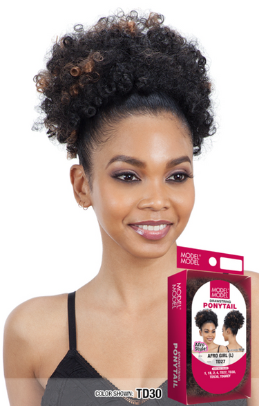 MODEL MODEL Drawstring Ponytail - Afro Girl (L)-1- Sareya Beauty - Calgary hair store